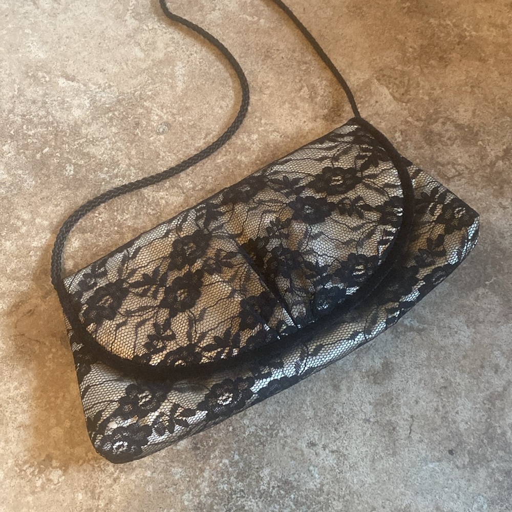 Formal Black Lace Women's Crossbody Bag
